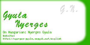 gyula nyerges business card